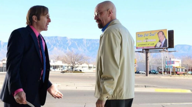 Bob Odenkirk and Bryan Cranston in a still from Breaking Bad 